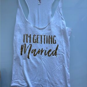 White Bridal Tank Top I’m Getting Married